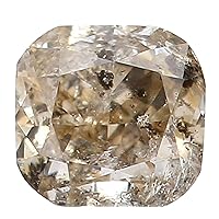 Natural Loose Diamond Cushion Brown Yellow Color I1 Clarity 2.80X2.70X2.10 MM 0.14 Ct L5412