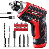 Hi-Spec 3.6V USB Rechargeable Cordless Power Electric Screwdriver with 27 Piece Bit Set - Perfect for DIY Electric Screw Driving