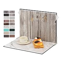 Small Product Photography Backdrop Kit Photo Backdrop Board for Food Photography - 9 Double-Sided Tabletop Photography Backdrop with 18 Patterns, 16x11.5inch