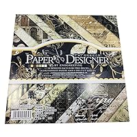Gnognauq 40Pcs Multi-Colored Designer Paper Decorative Craft Paper for Creative Scrapbooking and Cards,7’’X7” (DSM009)