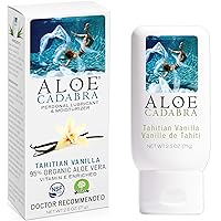 Aloe Cadabra Natural Water Based Personal Lube, Organic Lubricant for Her, Him & Couples, 2.5 oz Vanilla Flavored, 2.5 Ounce (Pack of 1)