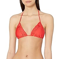 Luli Fama Women's Standard Pineapple Fields Weave Triangle Bikini Top