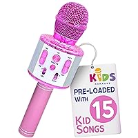 Move2Play, Kids Karaoke Microphone | Includes Bluetooth & 15 Pre-Loaded Nursery Rhymes | Birthday Gift for Girls, Boys & Toddlers | Girls Toy Ages 2, 3, 4-5, 6+ Years Old
