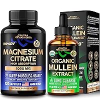 NUTRAHARMONY Organic Mullein Drops & Magnesium Citrate Capsules