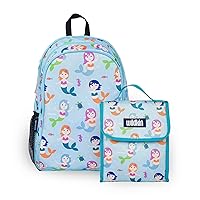 Wildkin 15 Inch Kids Backpack Bundle with Lunch Bag (Mermaids)