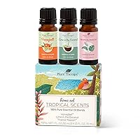 Tropical Scents Home Set of 3 Essential Oil Blends Including Natural Scents to Scent Your Home with Honeybell, Lime in The Coconut & Tropical Passion 10 mL (1/3 oz) Each