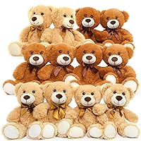 MorisMos 12 Packs Bulk Teddy Bears Stuffed Animal, Small Teddy Bear Bulk Plush for Kids 14Inch