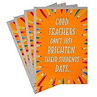 Hallmark Teacher Appreciation Cards, Good Teachers Brighten Futures (4 Cards with Envelopes)