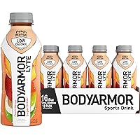 BODYARMOR LYTE Sports Drink Low-Calorie Sports Beverage, Peach Mango, Coconut Water Hydration, Natural Flavors With Vitamins, Potassium-Packed Electrolytes, Perfect For Athletes, 16 Fl Oz (Pack of 12)