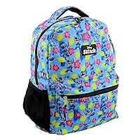 Disney Lilo and Stitch Girl's Boy's Adult's 16 Inch School Backpack Bag (One Size, Blue)