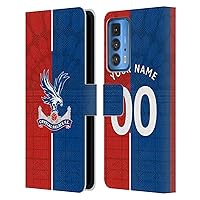 Head Case Designs Officially Licensed Custom Customized Personalized Crystal Palace Football Club Home 2023/24 Kit Leather Book Wallet Case Cover Compatible with Motorola Edge 20 Pro