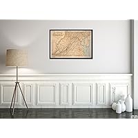 1863 Map Virginia|Eastern Shore of The State of Virginia General Map|of Virginia, West Virginia, M|Vintage Fine Art Reproduction|Ready to Frame