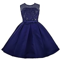 Dressy Daisy Girls' Wedding Flower Girl Dress Pageant Dresses Sequined Party Dress