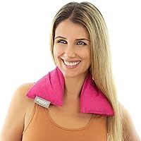 Bed Buddy Comfort Wrap for Neck and Shoulders - Aromatherapy Heating Pad and Cooling Neck Wrap - Microwavable for Moist Heat Therapy and Freezable for Cooling Therapy - Pink, Lavender & Rose Scent
