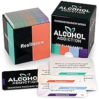 Overcome Alcohol – Addiction Recovery Questions Group Therapy Game 200 Cards – Counseling Conversations Icebreaker for Substance Abuse, Positive Mental Health, Sobriety, Relapse & Alcoholics Anonymous