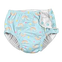 i play. Girls Reusable Absorbent Baby Swim Diapers Aqua Rainbows 3T
