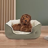 Cozy Pet Bed by Arlee Home & Pet Orthopedic Eco-Friendly Oval Durable Chew Resistant Washable Pet Bed for Medium and Large Large Dogs, Aloe