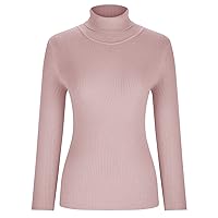 Women Turtleneck Sweaters Ribbed Knit Long Sleeve Chunky Cable Tunic Pullover Sweaters Casual 2023 Fall Fashion Clothes