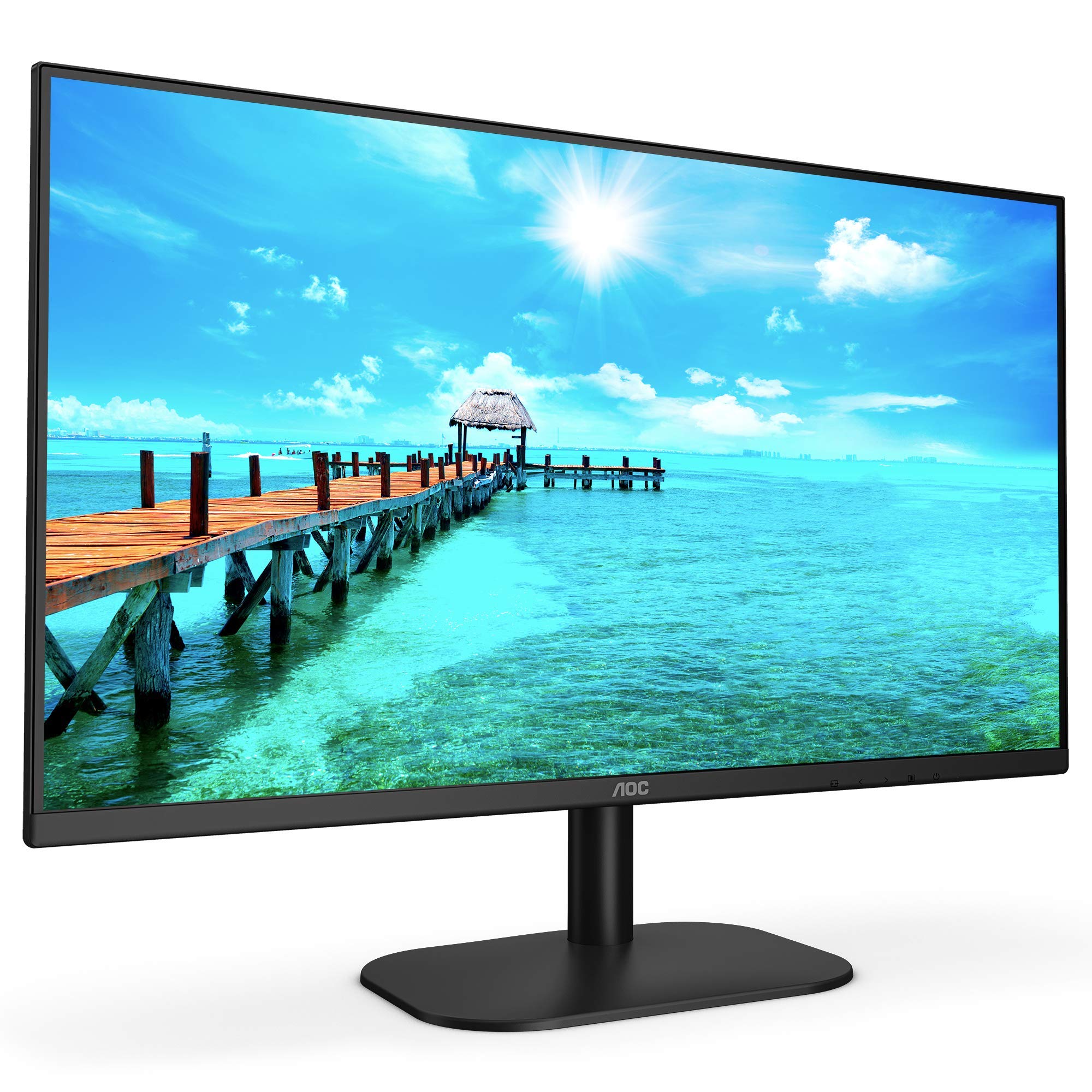 AOC 27B2DA 27 inch IPS Monitor - Full HD 1080p, 4ms Response, Built In Speakers, HDMI, DVI