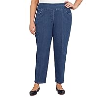 Alfred Dunner Womens Plus-Size Super Stretch Mid-Rise Average Length Pant