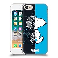 Head Case Designs Officially Licensed Peanuts Snoopy Geometric Halfs and Laughs Soft Gel Case Compatible with Apple iPhone 7/8 / SE 2020 & 2022