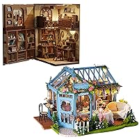 CUTEBEE DIY Miniature House Kit Dollhouse Book Nook Kit Tiny House Mini Home Bookshelf Decor Model Building Rose Garden Party Favor Gift Creative Room for Birthday Gift Idea