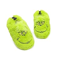 The Grinch Slippers Kids Soft Fur House Slippers Gift for Boys & Girls