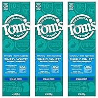 Simply White Toothpaste, Clean Mint, 4.7 oz. 3-Pack (Packaging May Vary)
