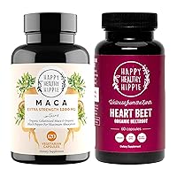 Happy Healthy Hippie Beetroot Capsules & Organic Maca Energy Pills & Libido Enhancer