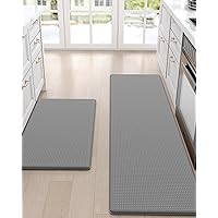 DEXI Kitchen Anti Fatigue Rugs and Floor Mats Cushioned Comfort Runner Standing, Set of 2,17