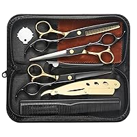 Professional Black Gold Hair Scissors 6.5