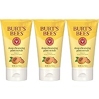 Burt's Bees Deep Cleansing Pore Scrub with Peach and Willow Bark, 4 Ounces, Pack of 3