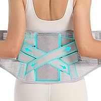 Back Brace for Lower Back Pain Relief - Back Support Belt for Women & Men, Lower Back Brace for Herniated Disc, Sciatica. Removable Stays for Lower Back Support with 2 Different Hardness Sets (Grey, XXX-Large)