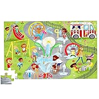 Little Likes Kids - Splash Park Jumbo Puzzle, 48 Pieces, Beginner Jigsaw Floor Puzzle with Multicultural Family Children Preschoolers at Play, Age 4-8