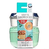 Fit & Fresh Healthy Living Soup and Sandwich Set, Green