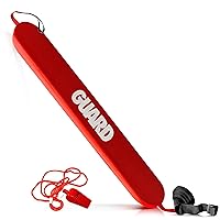 ASA TECHMED Lifeguard Rescue Tube for Home and Commercial Use - Ideal for Lifeguard and Personal Pool - Includes Matching Whistle