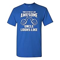 City Shirts Mens Awesome Uncle Looks Like Adult Funny T-Shirt Tee M R. Blue (Medium, Royal Blue)