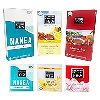 Caffeine-Free Herbal Tea Medley | Hibiscus Bliss, Lemon Chamomile, Nanea - 60 Tea Bags
