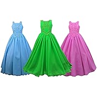 Girl Teen Pageant Wedding Formal Party Sweet 16 Dress Blue Pink Green Size 3-14