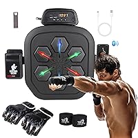 Music Boxing Machine, Smart Boxing Machine Wall Mounted, Electronic Bluetooth Boxing Musical Workout Machine, Indoor Boxing Training Punching Pad Set Suitable for Adults and Kids