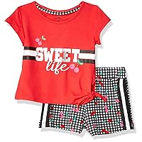 baby-girls Soft Knit Top and Short Set