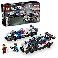 LEGO Speed Champions BMW M4 GT3 & BMW M Hybrid V8 Race Cars, BMW Toy for Kids with 2 Buildable Models and 2 Driver Minifigures, Car Toy Birthday Gift Idea for Boys and Girls Ages 9 and Up, 76922