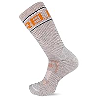 Merrell Men's and Women's Zoned Cushioned Wool Hiking Crew Socks-1 Pair Pack-Breathable Arch Support