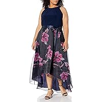 S.L. Fashions Women's Plus Size Floral Maxi Dress-Closeout