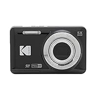 KODAK PIXPRO Friendly Zoom FZ55-BK 16MP Digital Camera with 5X Optical Zoom 28mm Wide Angle and 2.7
