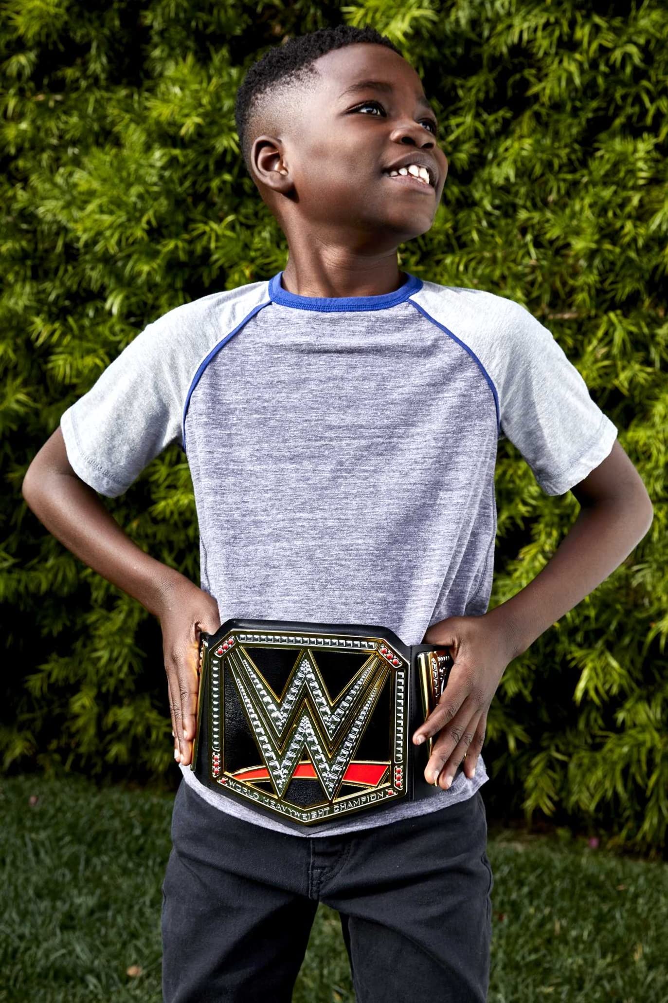 Mattel WWE Championship Role Play Title Belt with Adjustable Strap for Kids (Amazon Exclusive)