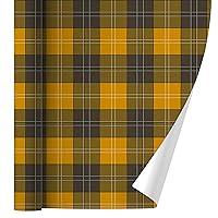 GRAPHICS & MORE Plaid Mustard Yellow Gray Grey Pattern Gift Wrap Wrapping Paper Rolls