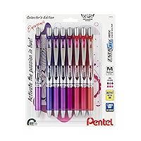 EnerGel RTX Retractable Liquid Gel Pen, Passion Expressions Pack, 0.7mm, Metal Tip, Medium Line, Assorted Ink, Pack of 8 Pens (BL77XPASBP8M)