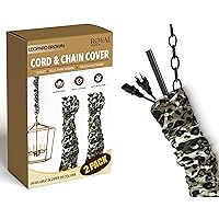 Royal Designs, Inc CC-28-LPBR-2 Fabric Cord & Chain Covers, 2 Pack, Leopard Brown