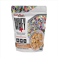 Whey Protein Isolate Powder - Cinnamon Swirl. with Collagen Peptides, BCAAs, and Digestive Enzymes for Optimal Absoption - 26g of Protein per Scoop. 2 Lbs.